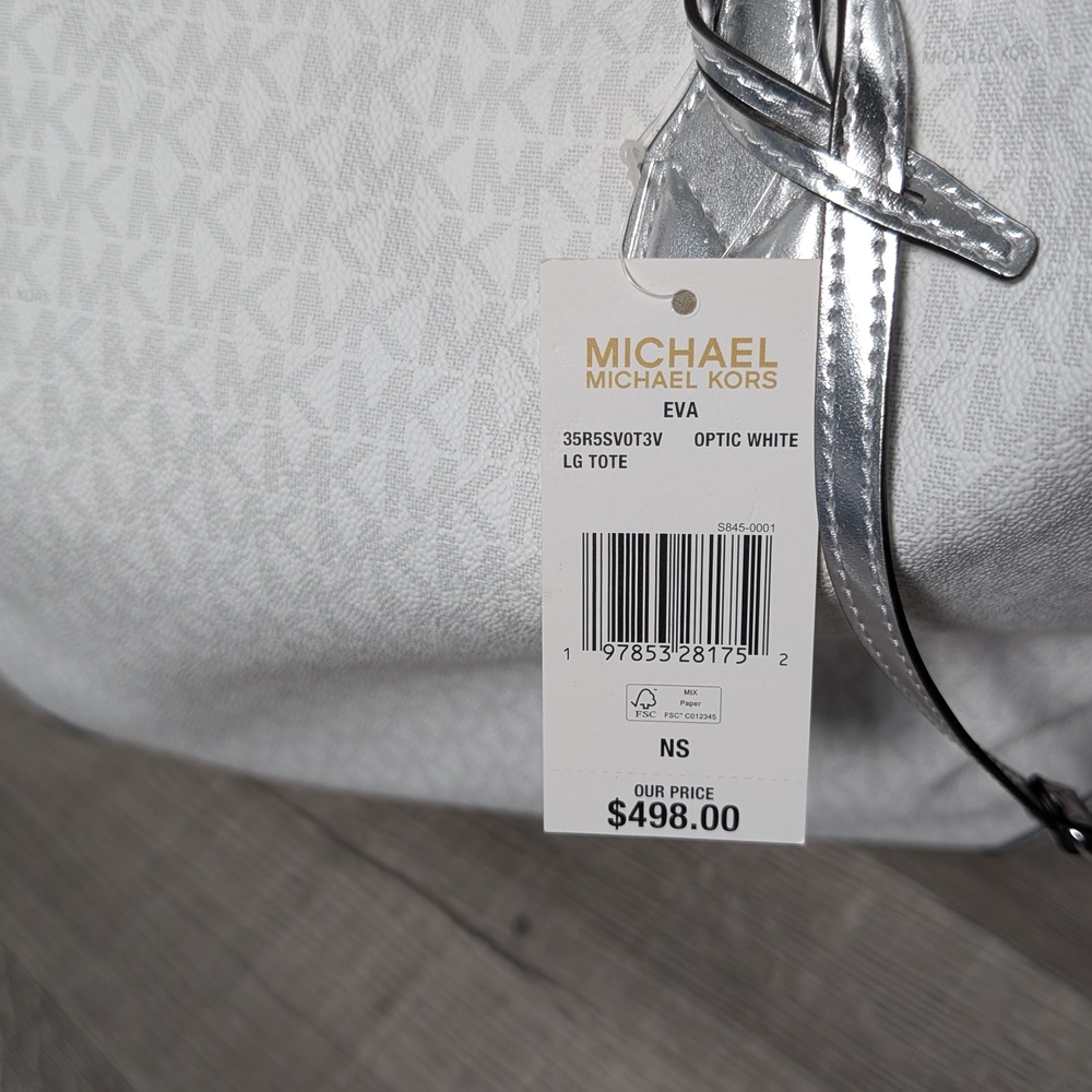 Michael Kors White and Silver Tote Bag - Picture 3 of 3